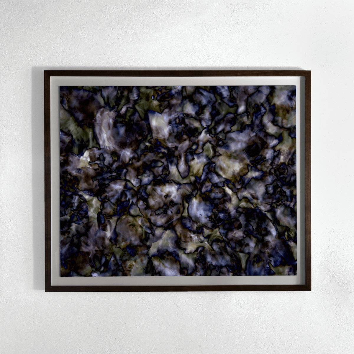 Framing and presentation detail for All icons are false No. 001-1, analogue photographic work by Alexander James Hamilton