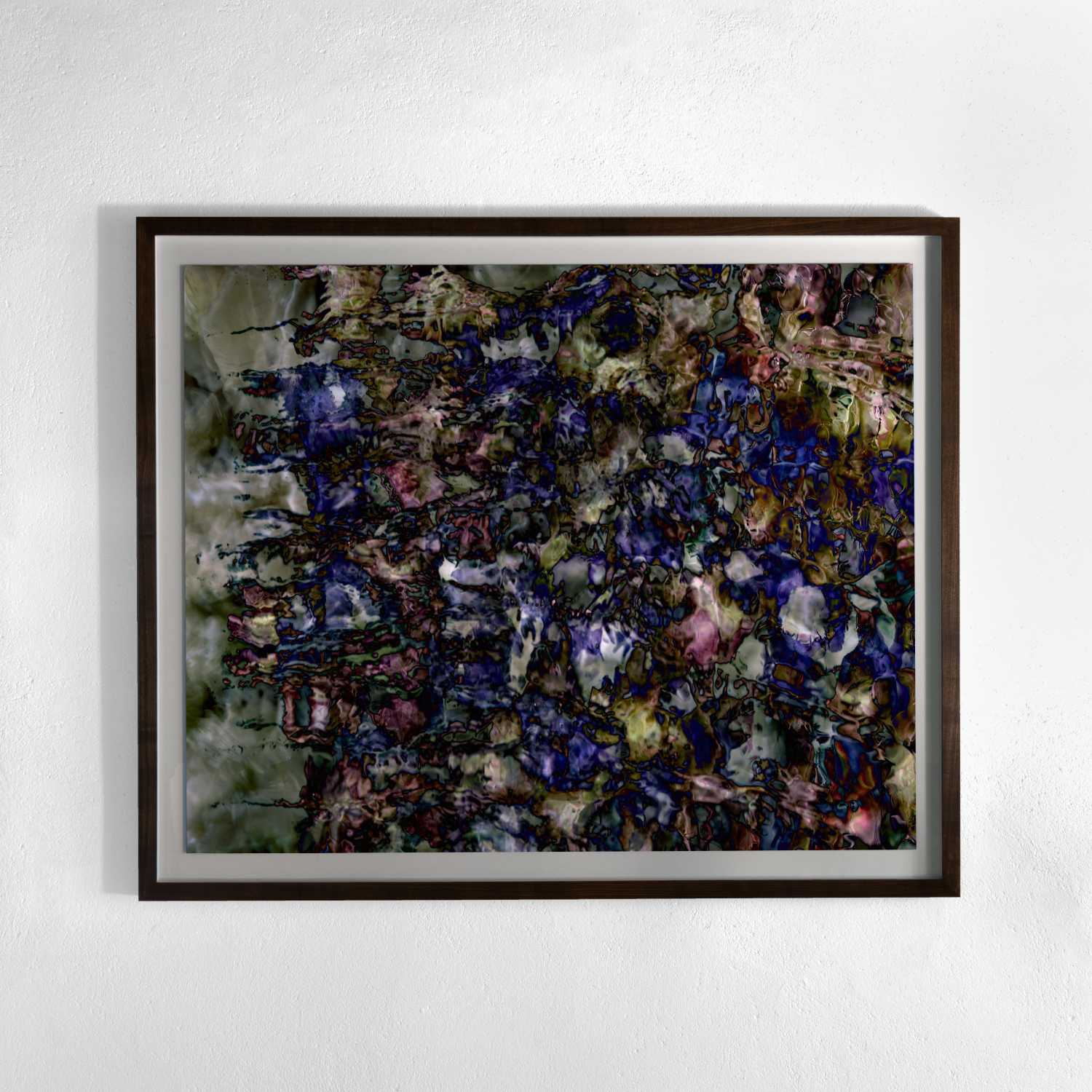 Framing and presentation detail for All icons are false No. 0305-8-3, analogue photographic work by Alexander James Hamilton