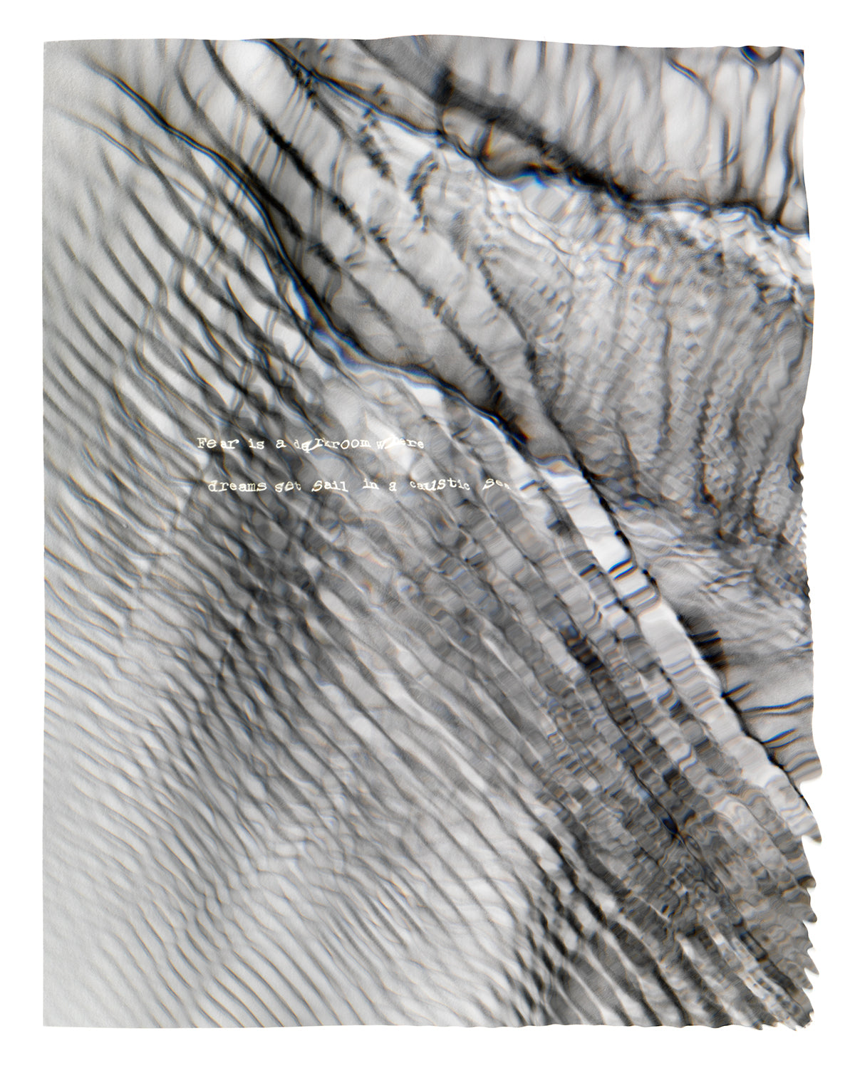 Additional view of Fear is a darkroom (plate 0317), analogue photograph from the Offshore Recordings series by Alexander James Hamilton