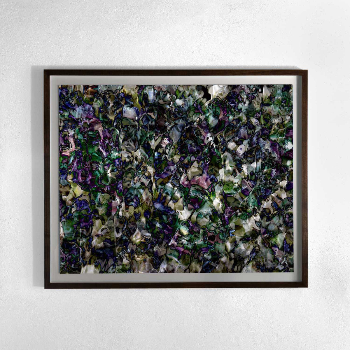 Framing and presentation detail for All icons are false No. 0469-1.1, analogue photographic work by Alexander James Hamilton