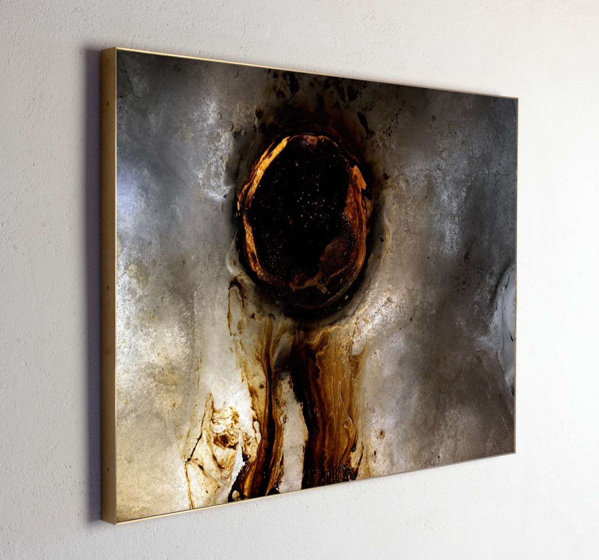 Left side view of Archytas, analogue photograph exploring oil, water and light by Alexander James Hamilton