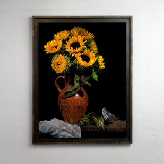 Framing and presentation detail for Clytie scent of Apollo, analogue photographic work by Alexander James Hamilton