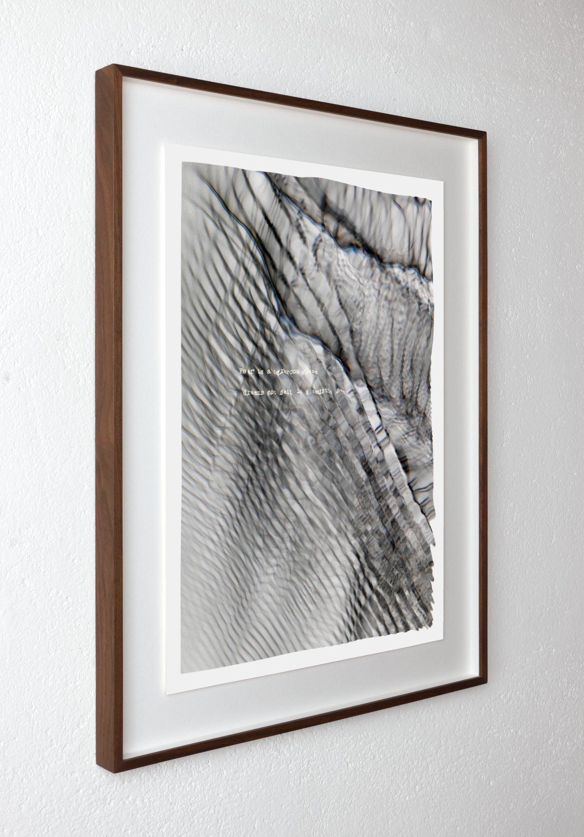 Left side view of Fear is a darkroom (plate 0317), analogue photograph from the Offshore Recordings series by Alexander James Hamilton