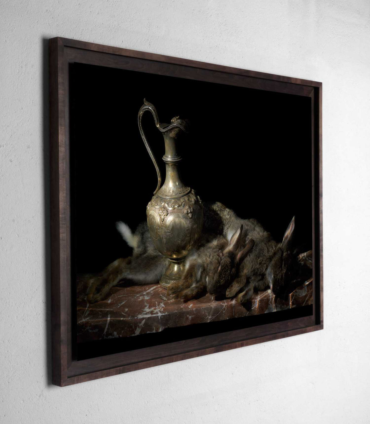 Detail of Multiply showing layered Vanitas composition and submerged symbolic elements by Alexander James Hamilton
