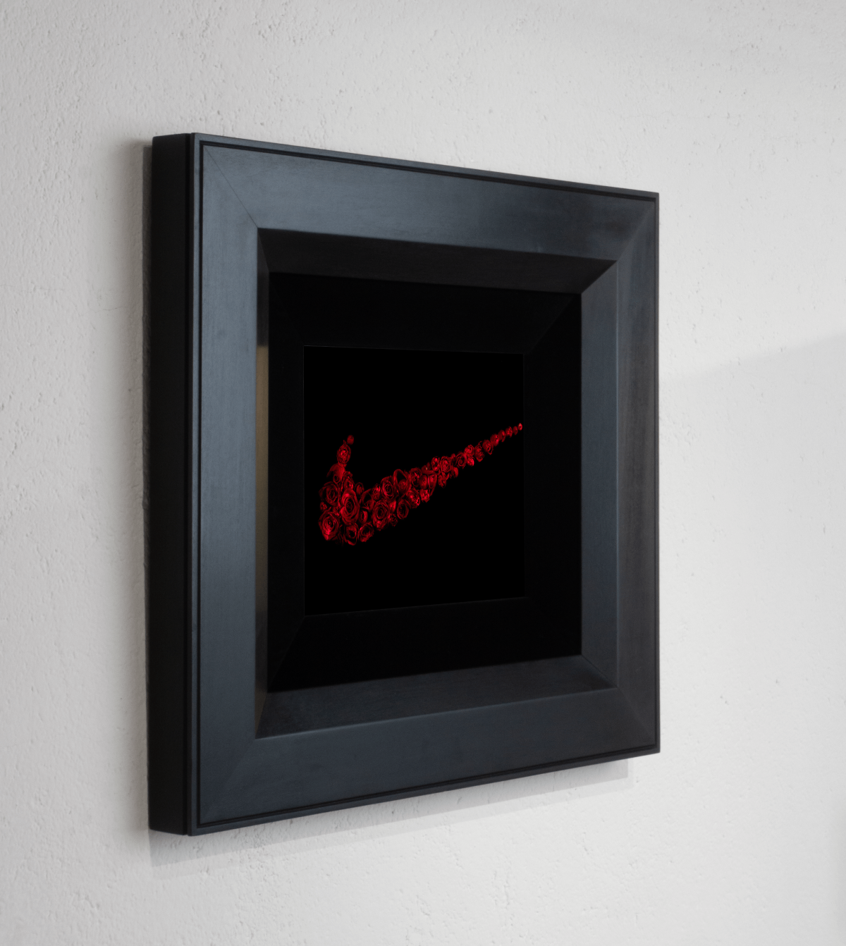 Left side view of Nike Swoosh, analogue photograph from the All Icons Are False series by Alexander James Hamilton