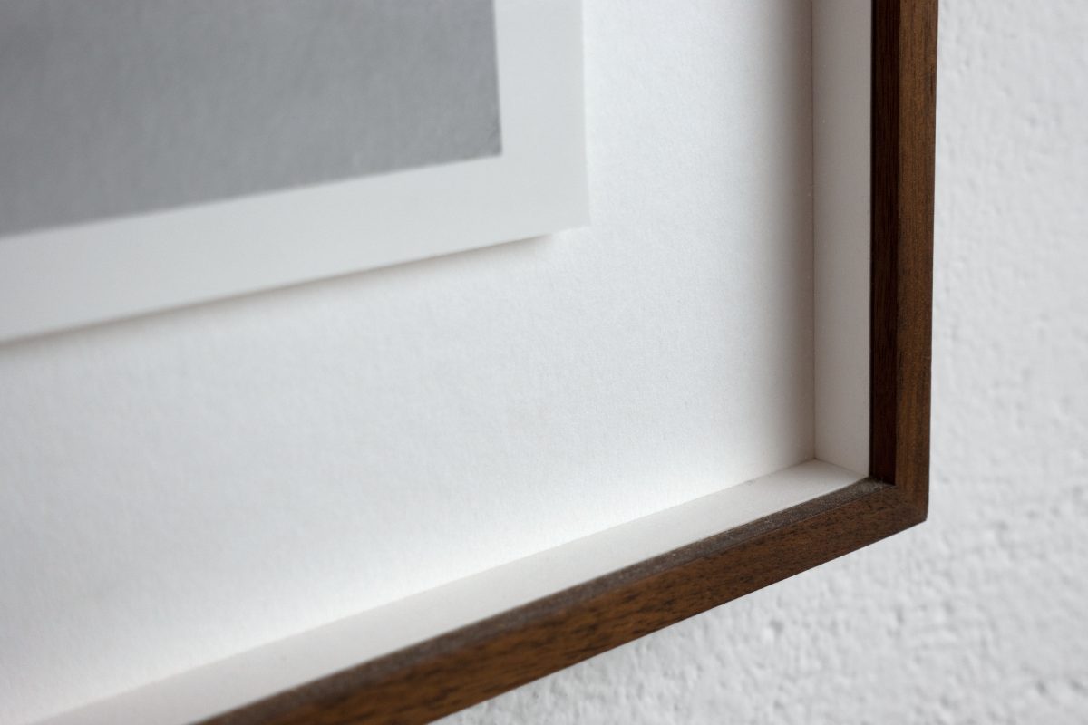 Framing and presentation detail for Nothing bad ever lasts (plate 0313), analogue photographic work by Alexander James Hamilton
