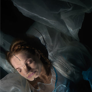 Artist documentation showing Alexander James Hamilton with analogue photographic transparency film