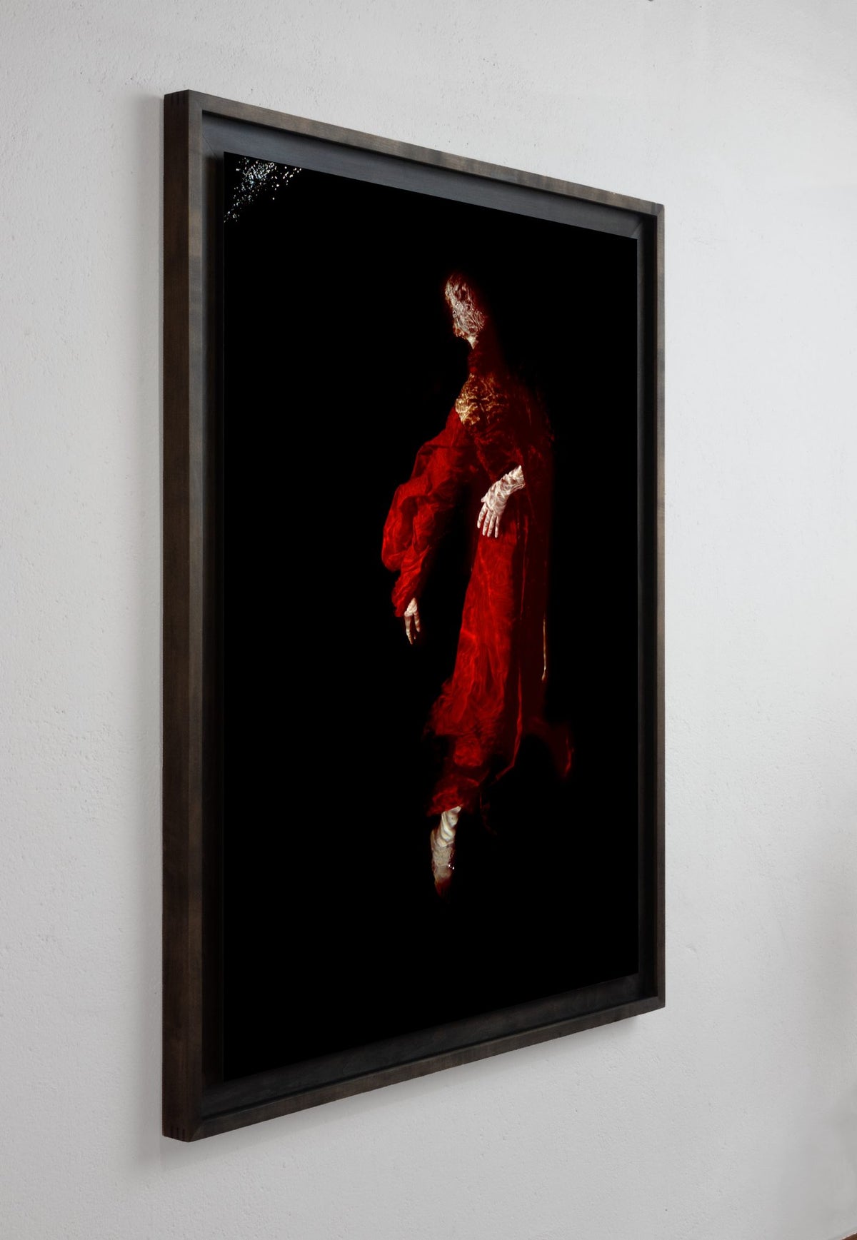 Framing and presentation detail for Wicca in red - Artists Proof No. I, analogue photographic work by Alexander James Hamilton