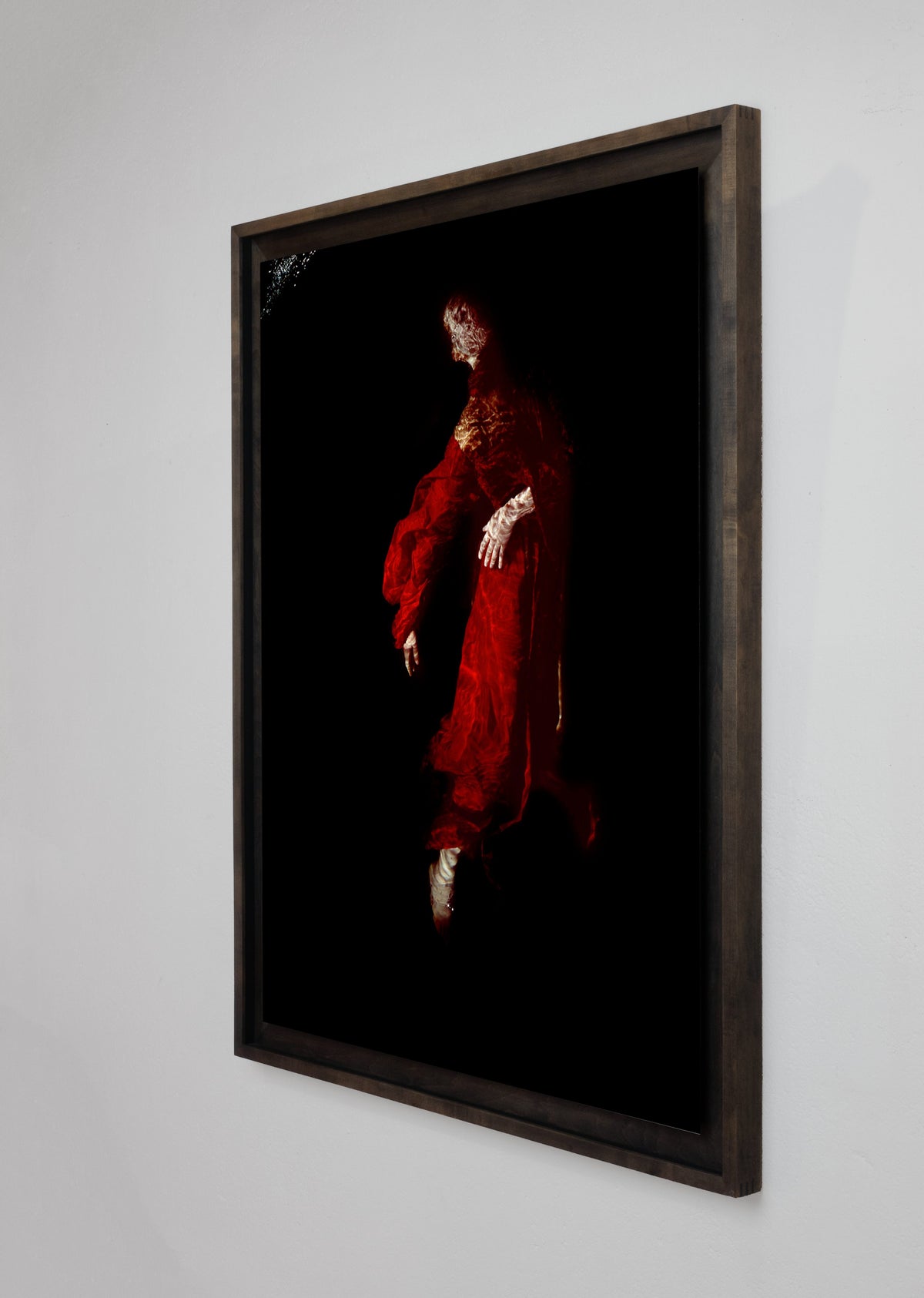 Framing and presentation detail for Wicca in red - Artists Proof No. I, analogue photographic work by Alexander James Hamilton
