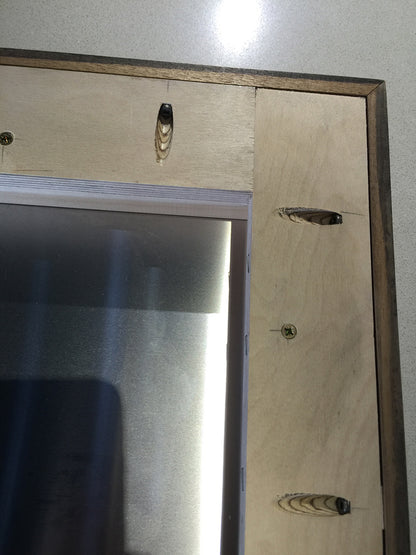 The back of museum framed photographic art