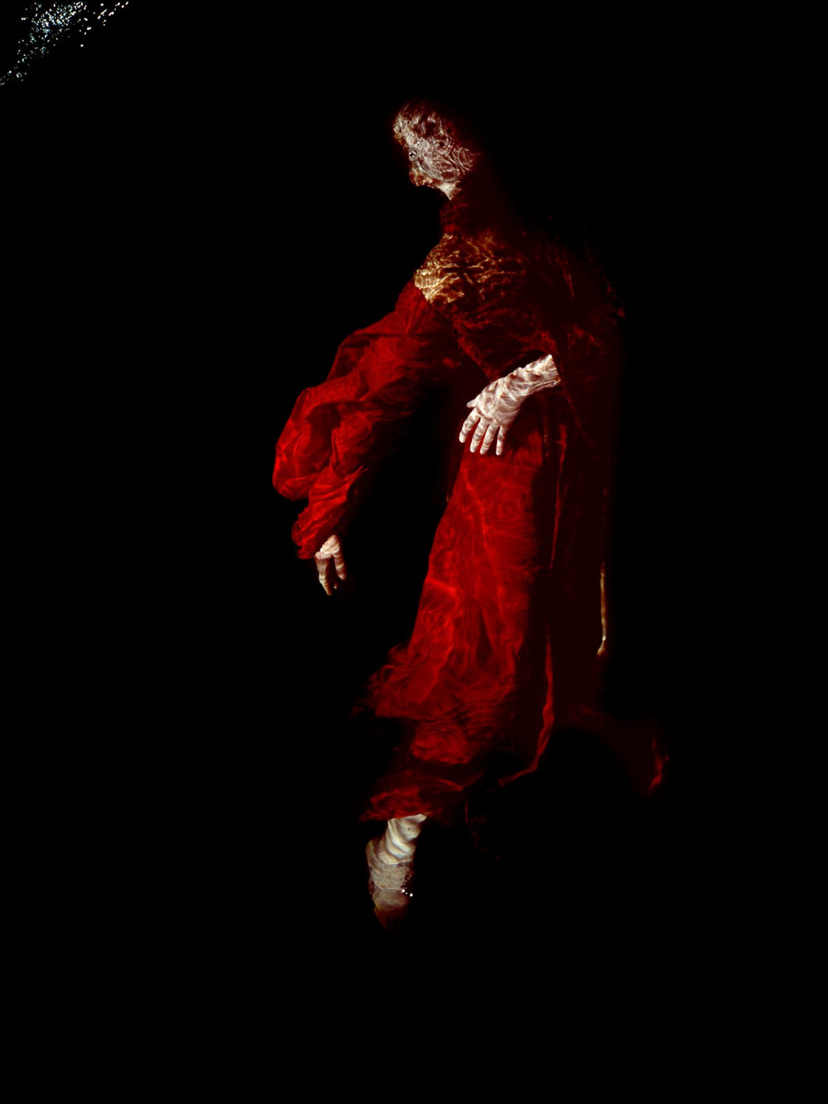 Additional view of Wicca in red - Artists Proof No. I, underwater analogue photograph from the Goya Reborn in Water series by Alexander James Hamilton